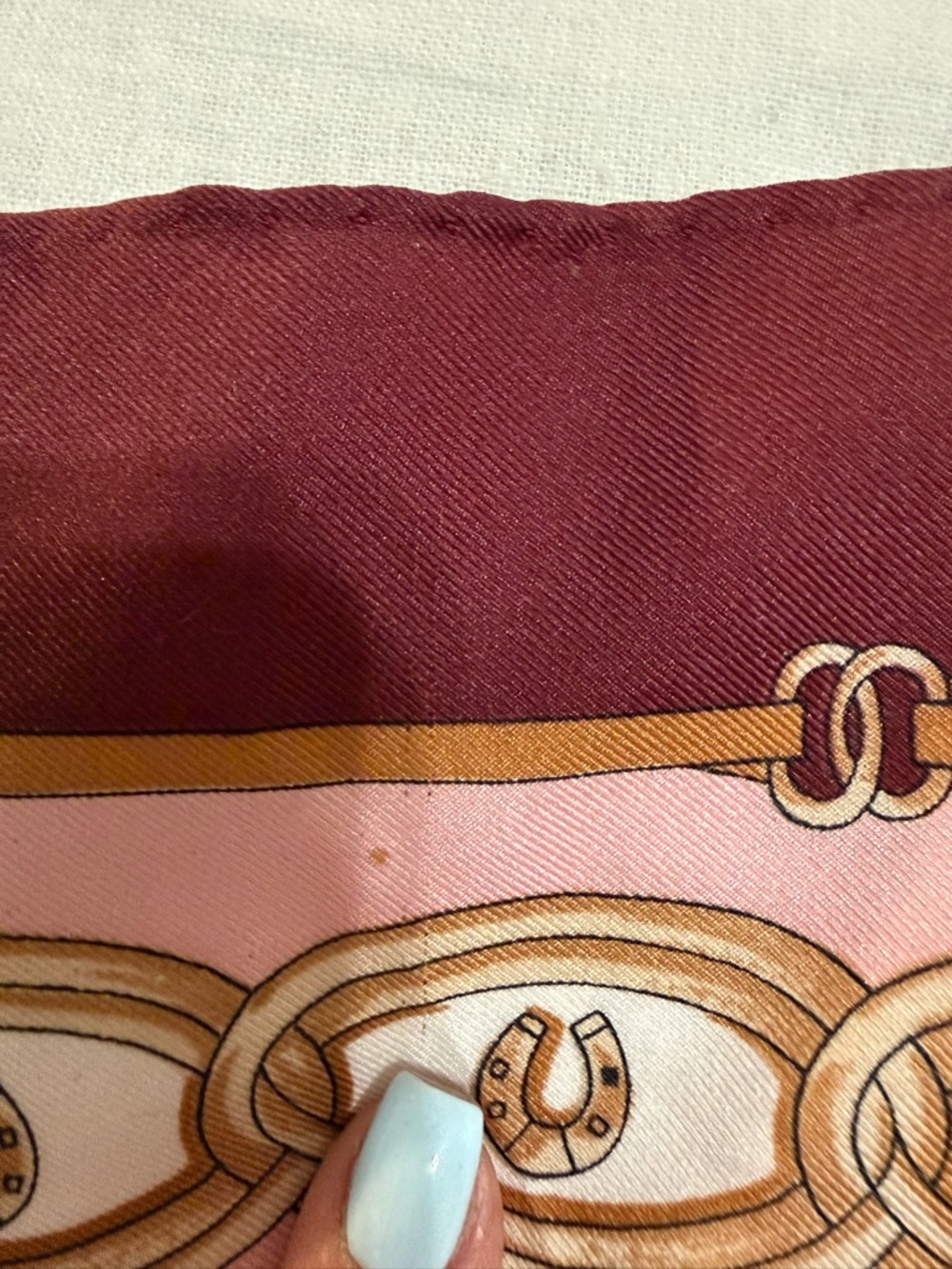 Vintage Silk Scarf Equestrian 30” - Picture 5 of 11